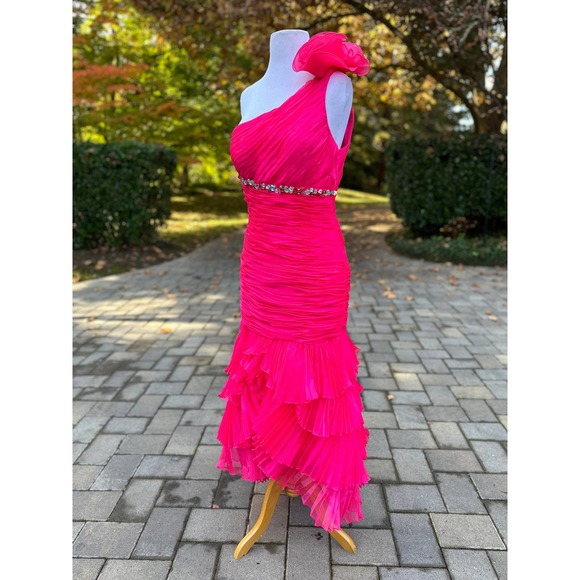 Barbie Core Special Occasion Dress Hot Pink Wedding Guest Prom Pageant Cosplay - Picture 6 of 10